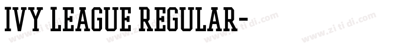 Ivy League Regular字体转换